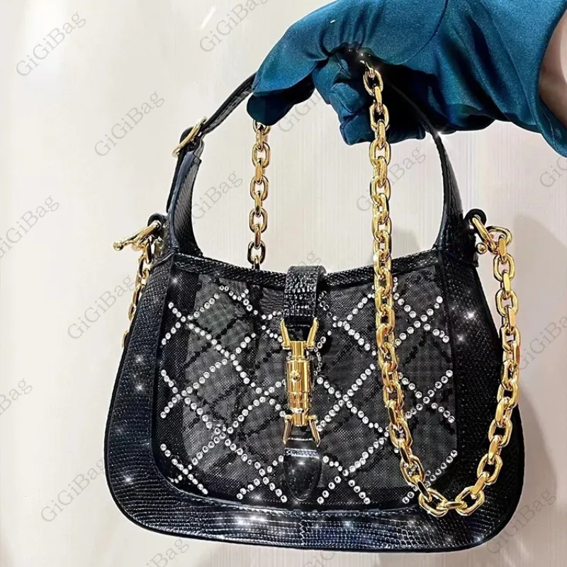 Designer 10A Handtasche Mode Jackie1961 Berühmte Leder Black Diamond Tasche Damen Handtasche Damen Schulter Umhängetasche Hohe Qualität