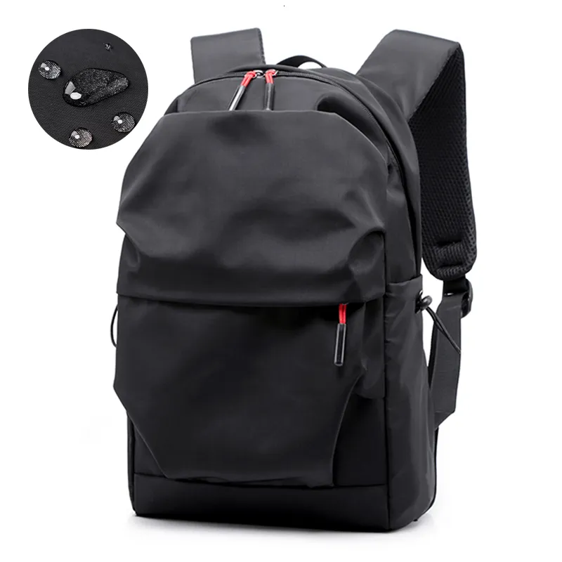 Mochilas escolares multifuncionais para computador à prova d'água mochilas masculinas de luxo para estudantes casuais plissadas 156 polegadas pacote de bolsa para laptop 230721