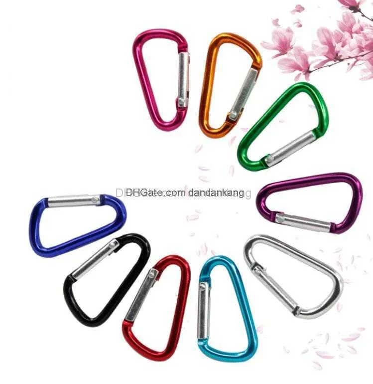 Mini Hang Buckle Hook Portable Quickdraw Clip Hooks D Ring for Bottle Bottle Kittle Flashlight Mountain Carabiners أداة مفاتيح مفاتيح