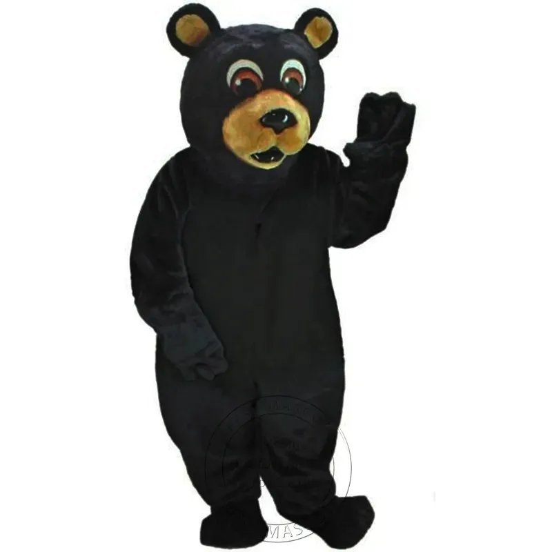 Halloween dla dorosłych czarny niedźwiedź Mascot Costium kreskówek strój postaci garnitur Xmas Outdoor Party Strój dla dorosłych rozmiar promocyjny odzież reklamy