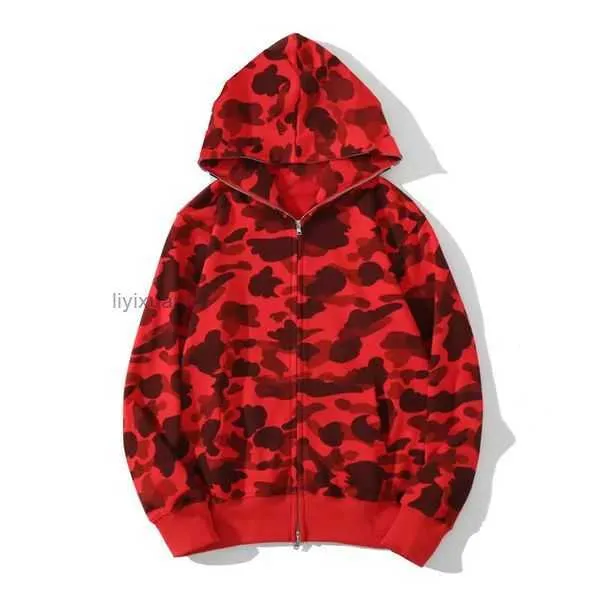 Bapes Hoodie Designer Herren Hoodies Hai Leuchtende Damen Sweatshirts Buchstaben Camo Hoody Übergroße Baumwoll-Reißverschlusspullover Kapuzenpullover Gestickte Strickjacke VMKC