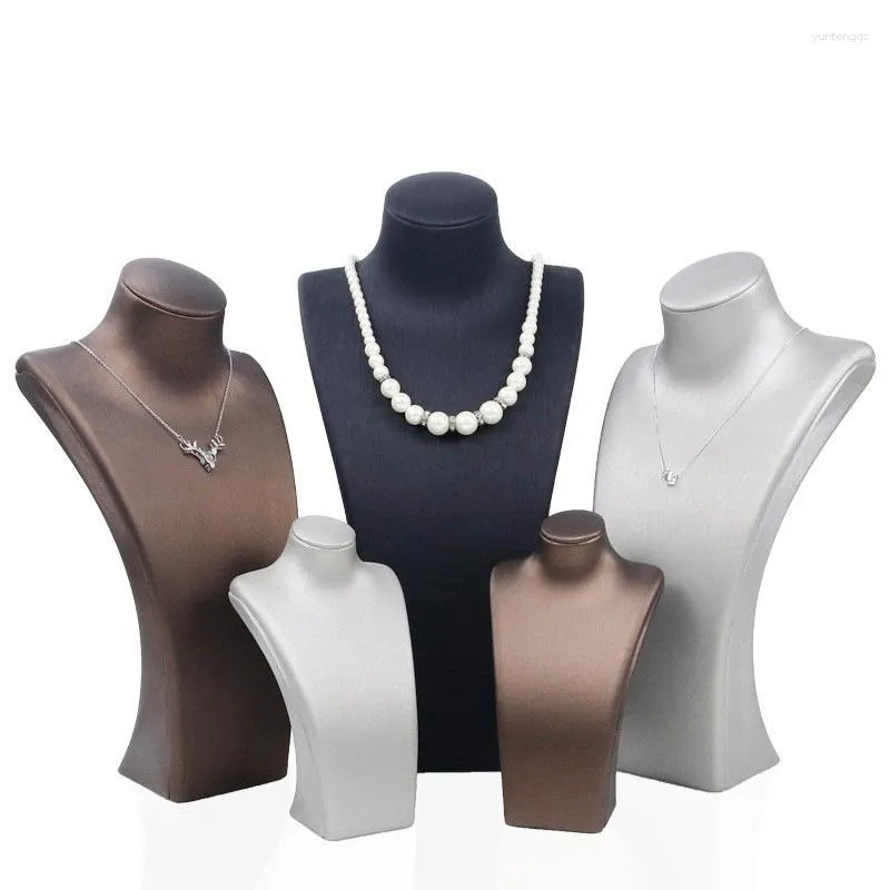 Pochettes à bijoux classique en cuir modèle présentoir Portrait suspendu cou haute qualité collier Po accessoires