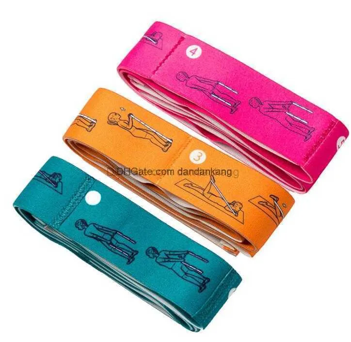yoga stretch band gym fitness exercise rubber resistance bands pilates latin dance tension belts Correct postural pull rope home sports equipment