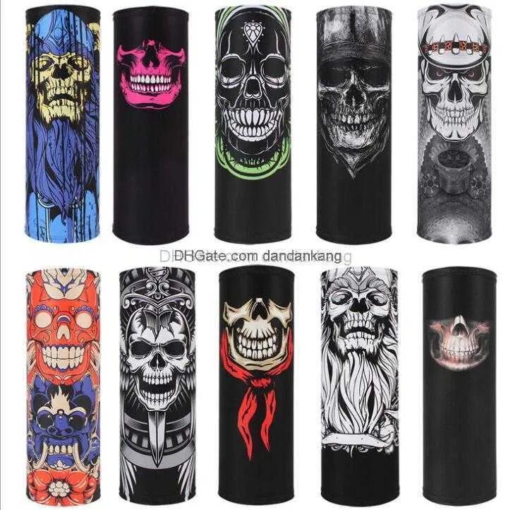 Sporthoofddeksels Bandana UV-bescherming Magische sjaals Holloween Skull Gezichtsmasker multifunctie Fietsen Motorfiets Ski CS Hoofdbanden naadloze sjaal