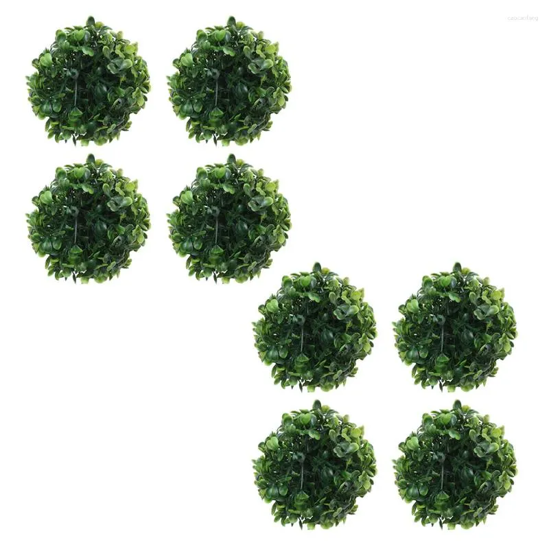 Decorative Flowers 8 Pcs Moss Ball Artificial Bush Ceiling Wedding Layout Prop Hanging Grass Plastic