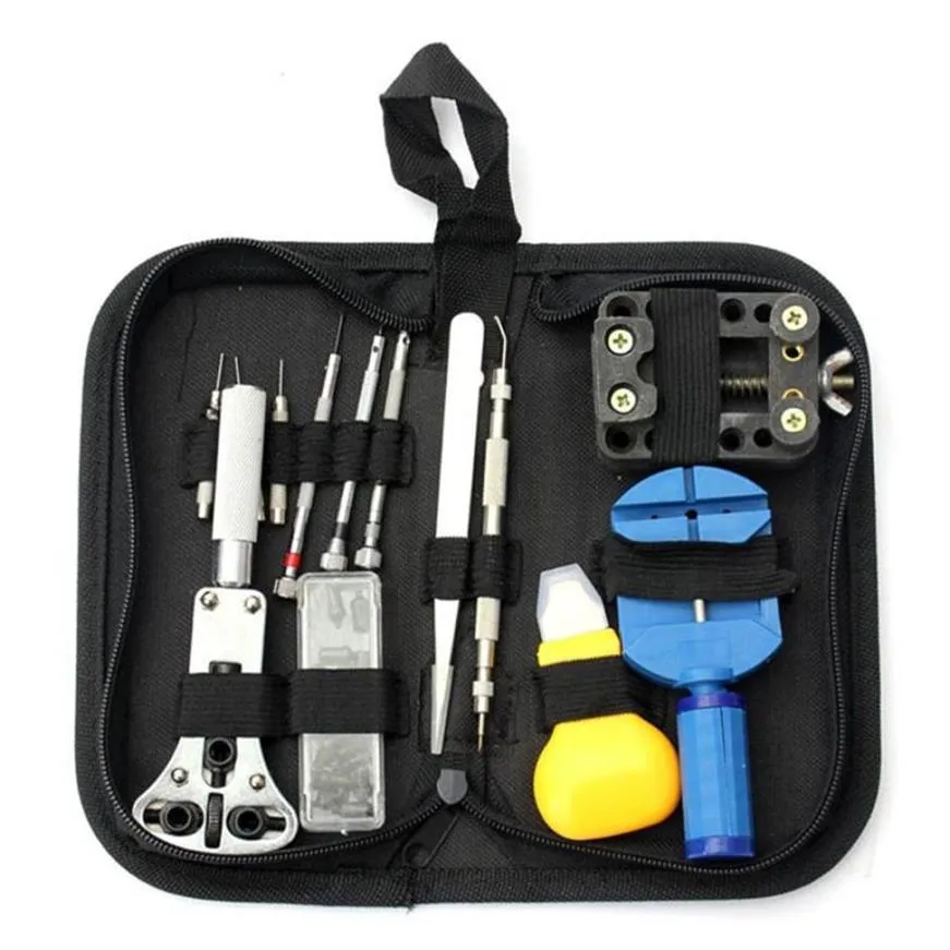 30pcs Watch Tool Set Watch Repair Tools Kit Watch Tools Watchmakers Set With Leather Sheath 13x tools 18x BitsPins6001195273A