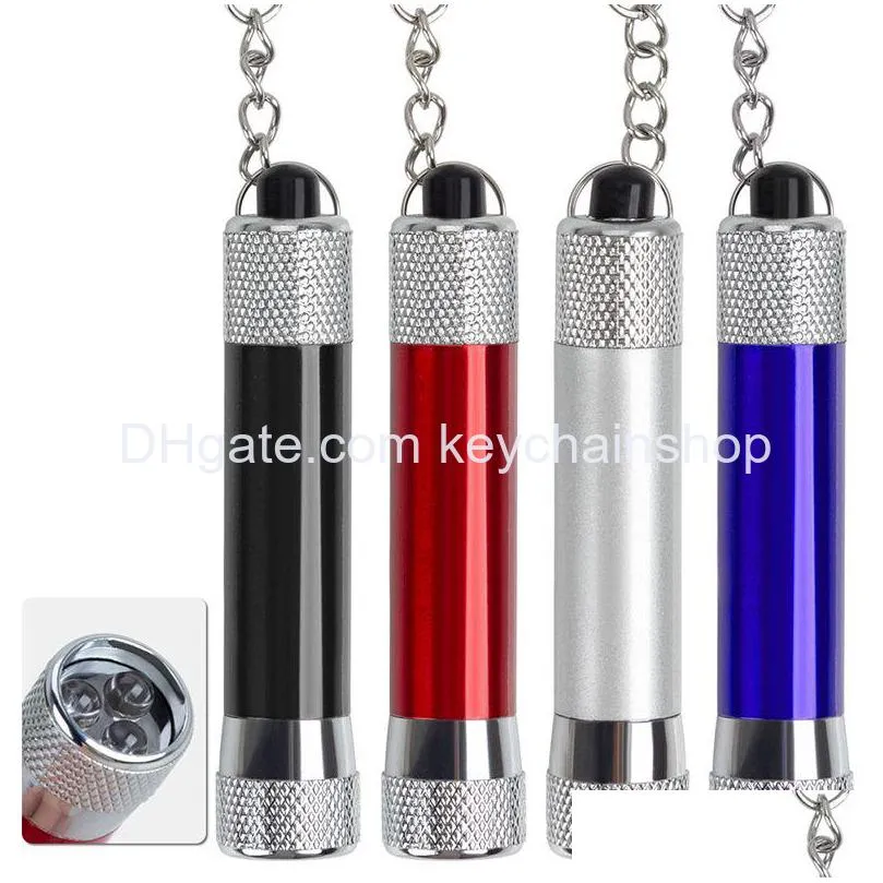 Chaveiros Lanyards Chaveiro Led Pingente Metal Lanterna Portátil Ferramentas Ao Ar Livre Promoção Presente Chaveiro Chaveiro Drop Delivery Fas Dhuwh