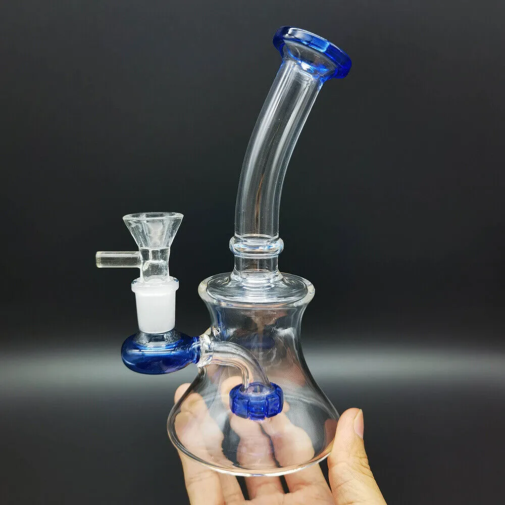 Boca colorida Hookah Bubbler Mini Bongs de vidro com Difuso Perc Hand Water Pipe Oil Rigs com 14 mm Joint Banger Acessório para fumar