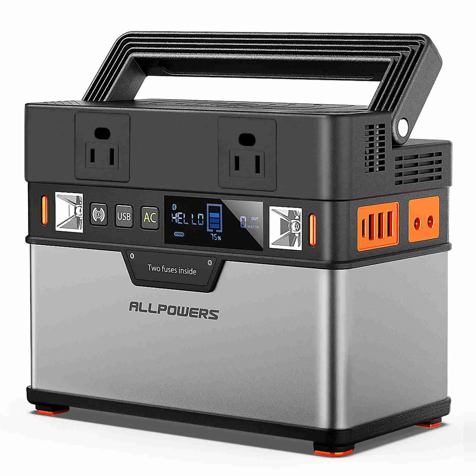 Gerador portátil ALLPOWERS 288Wh / 78000mAh PowerStation Fonte de alimentação de emergência com DC / AC Inverter Saída sem fio Camping