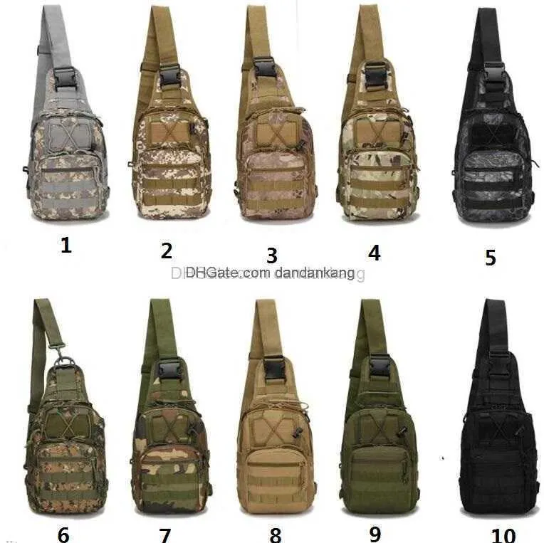 Bolsas de ombro para caminhadas esportivas ao ar livre bolsa de ombro camuflagem tática molle combate no peito mochilas de lona para acampamento de caça bolsa durável à prova d'água