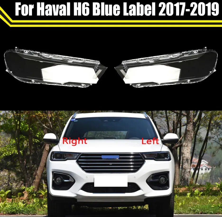 Auto Obiettivo di Vetro Della Lampada Della Luce Del Faro Borsette Paralume Trasparente Copertura Del Faro Per La Grande Muraglia Haval H6 Blue Label 2017-2019