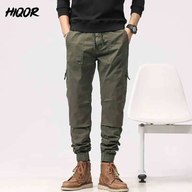 Pantalons pour hommes HIQOR Streetwear Noir Hommes Harem Joggers Cargo 2023 Hip Hop Casual Pocket Pantalons de survêtement Homme Surdimensionné Mode Pantalon 230721