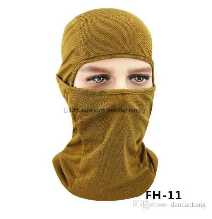 Tactical CS Army Hunting Head mask Hoods Summer Anti-UV Solid Quick-dry Masks cap Outdoor multifunction Balaclava Hat Airsoft Paintball Protective Scarf Turban Gear