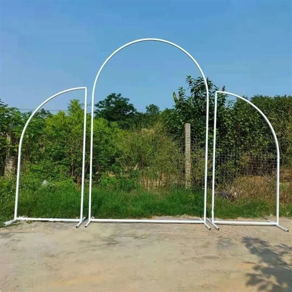 Decoração de festa 1 conjunto 3 pçs arcos de casamento cano de ferro em forma de N estandes de flores adereços de metal fundo decorações artificiais204R