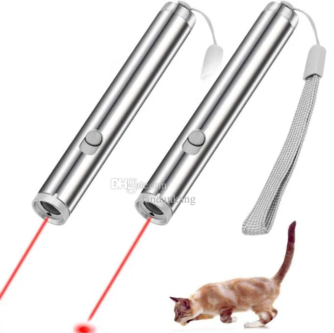 Portable 2 In 1 White LED Bunnings Laser Pointer Keychain Flashlight