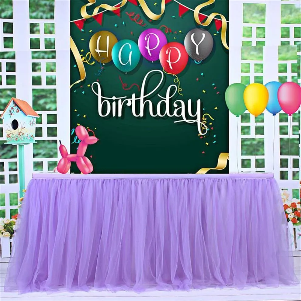 Saia de mesa de tule toalha de mesa para festa de casamento decoração de casa faça você mesmo talheres saias tutu aniversário têxtil1217b