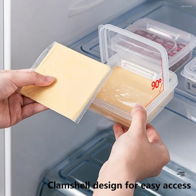 Bouteilles de stockage 3 pièces boîte à fromage au beurre transparente réfrigérateur Portable fruits légumes boîtes de conservation fraîches conteneurs de cuisine