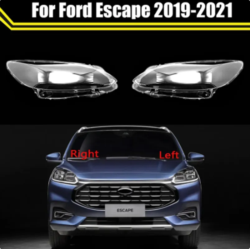 Auto Luce Caps Per Ford Escape 2019 2020 2021 Auto Copertura Del Faro Del Faro Paralume Trasparente Paralume Della Lampada Caso di Obiettivo di Vetro