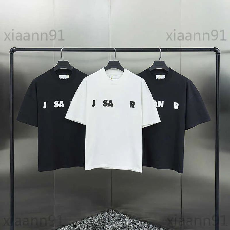 Designer fashion classic jil sander shirt casual mens women Letter printing couples t shirt simple style loose short sleeve oversized t shirt