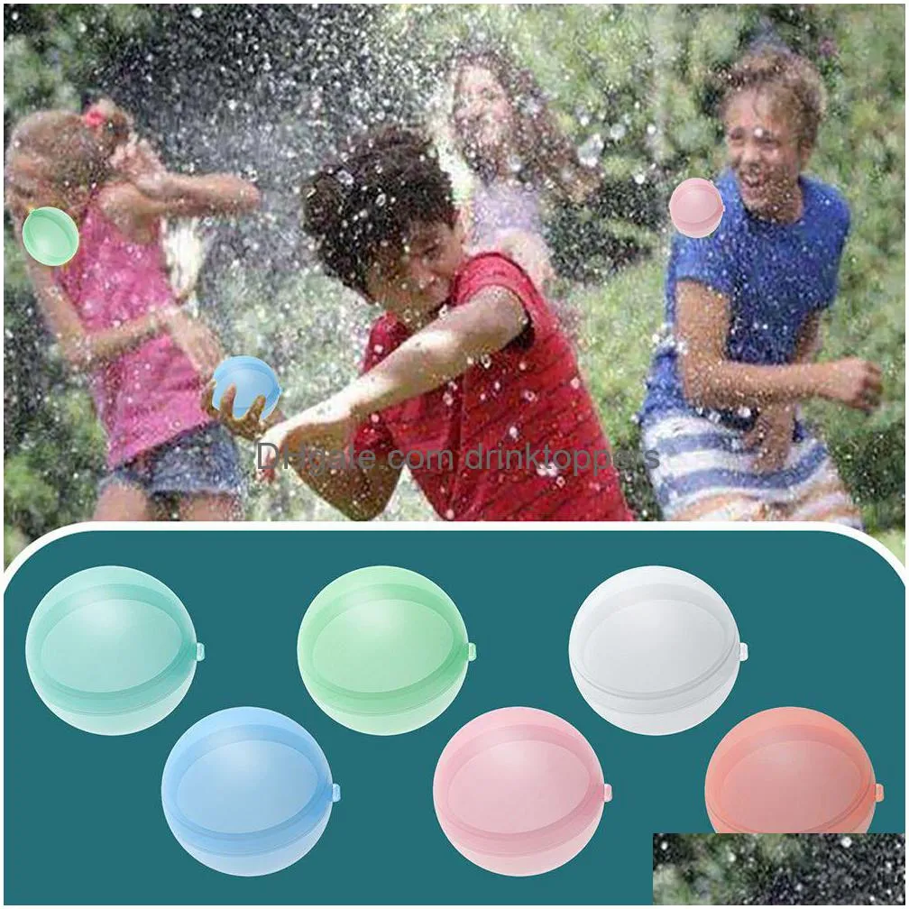 Andra pooler spashg återanvändbara vattenballonger för barn Adts Summer Splash Party Toys Easy Quick Fun Outdoor Backyard Sile Bomb Balls Dhmuz