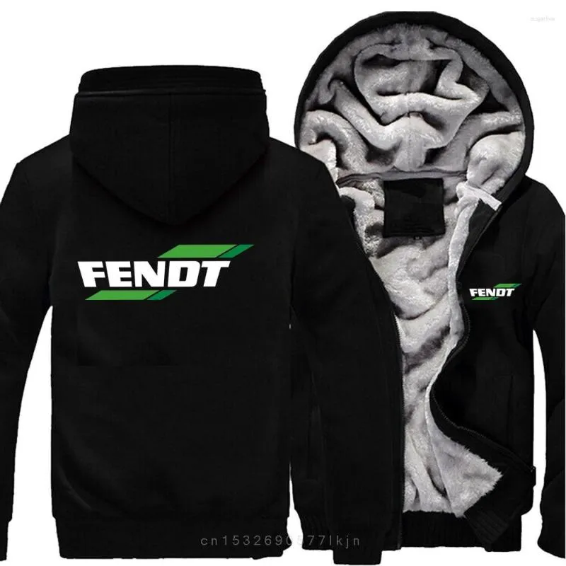 Men's Hoodies WinterHoody Fendt Logo Jacket Men Fashion High Quality Printed Casual Wool Liner Fleece Sweatshirts Male Coat