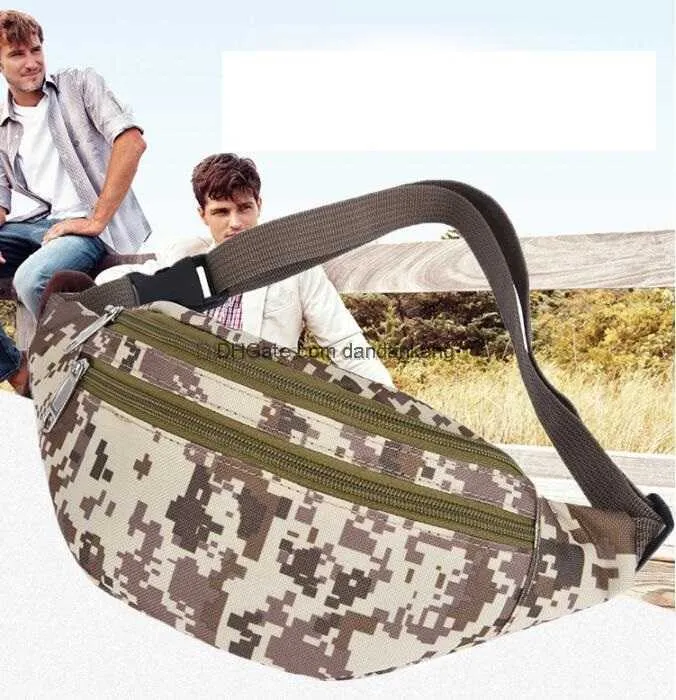 Sacs de taille tactiques Unisexe Toile imperméable Camping en plein air Cyclisme Waistpack Sport épaule poitrine Sac randonnée course sac banane Voyager Hip waistpacks