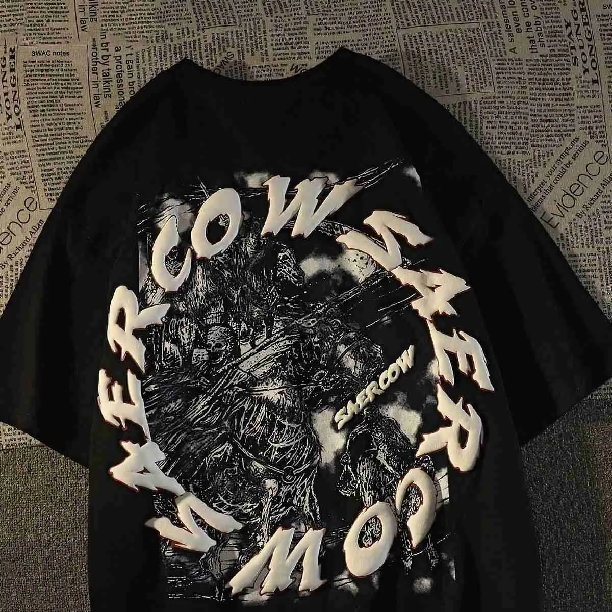 Дизайнерская модная одежда хип-хоп футболка рок-штопоры ледник с момента печати футболка для чистого хлопка для мужчин и женщин, пара из негабаритного расстояния коротких рукавов