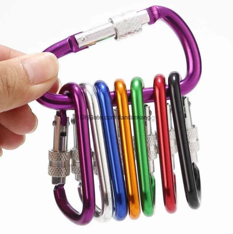 Mini Heaking Hook Aluminium Carabiner Climbing Quickdraw Hook Portable Outdoor Climbing Backback Hang Keychain keyring edc tool tool tool