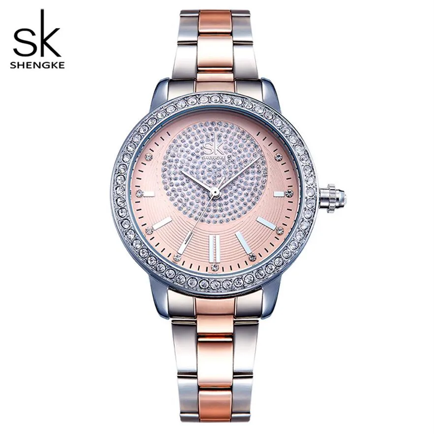 Shengke Bracelet Women Watch New Quartz Top Brand Luxury Fashion Crystal Wristwatches Ladies Gift Relogio Feminino250y