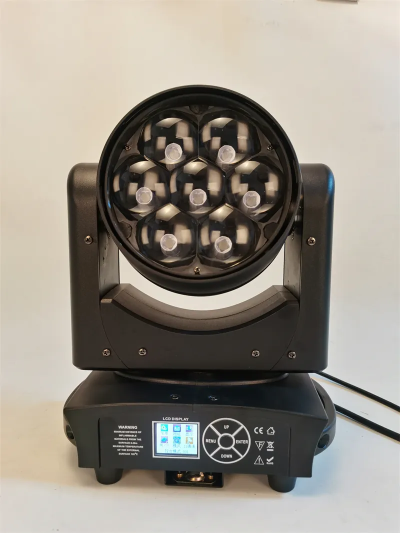 6PCSビーアイLED DMX MINI MOVING HEAD 7x40W 4 IN1 RGBW MOVING HEAD BEAM LED RGBW Zoom Lyre Wash Stage Lighting