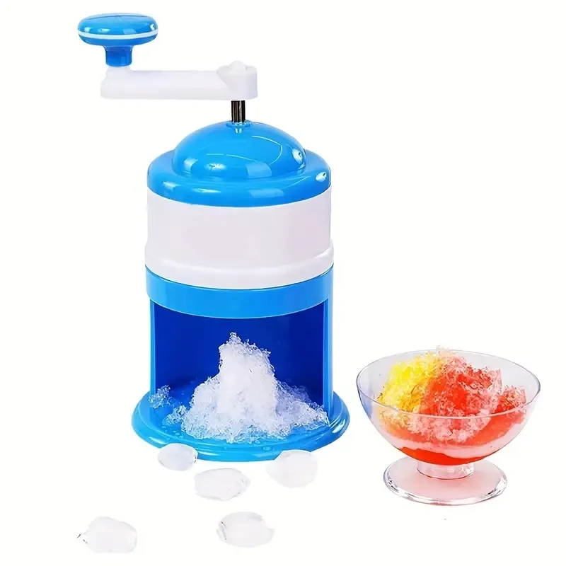 Herobaby Handkurbel-Eiscrusher, Eiscrusher-Rasierer für die Zubereitung von Getränken für schnelle grobe, rasierte oder feine Chips, Schneekegel oder Smoothie. Tragbare Mini-Eismaschine, Eiscrusher