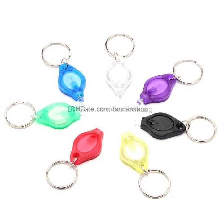 Mini Torch Key Chain Ring Keyring White LED Lights torch UV LED Bulbs portable Torch emergency lights outdoor flashlight torches