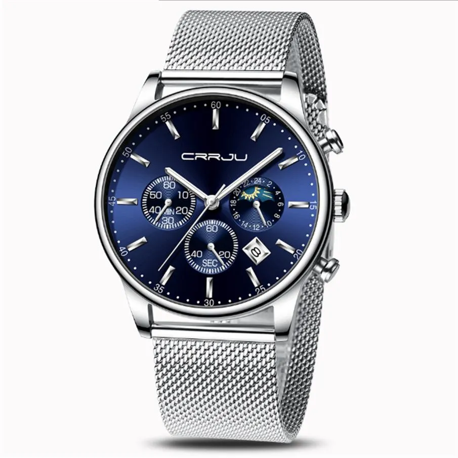 CRRJU 2266 Quartz Mens Watch Selling Casual Personality Gentlemens Watches Fashion Popular Student Wristwatches Whole287D