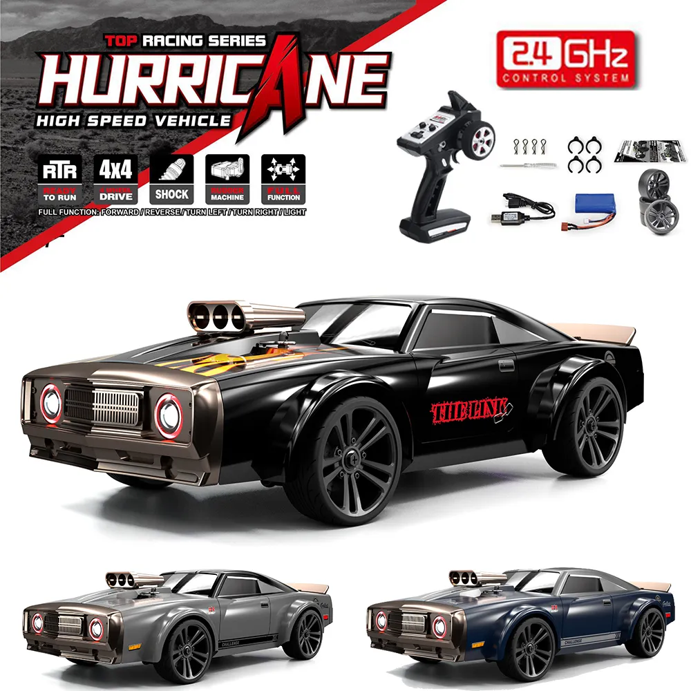 Voiture RC électrique 1 16 Rc Drift High Speed avec phare Led Radio Télécommande Jouets de course électrique hors route pour garçons cadeau 230721