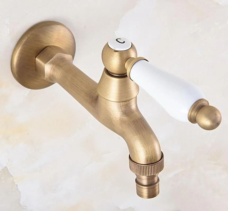 Grifos De Lavabo De Bano Grifo De Lavadora De Montaje En Pared De Un Solo Orificio De Laton Antiguo Retro Vintage Grifos De Agua Fria De Jardin Exterior 2av311 De 20 63 DHgate