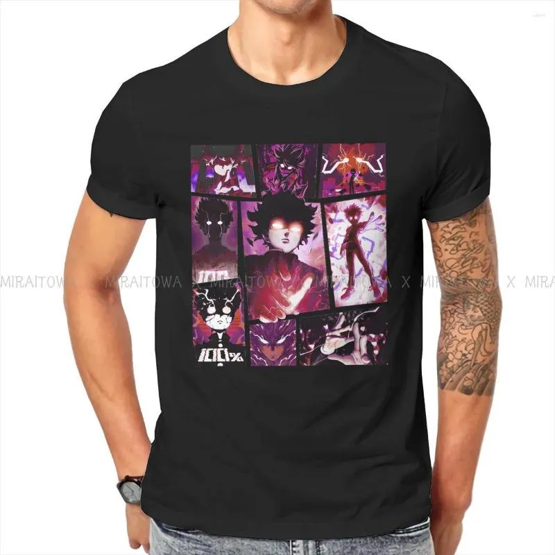 Męskie koszule mob psycho 100 manga tkanina Tshirt Power Shigeo Kageyama Podstawowa koszul