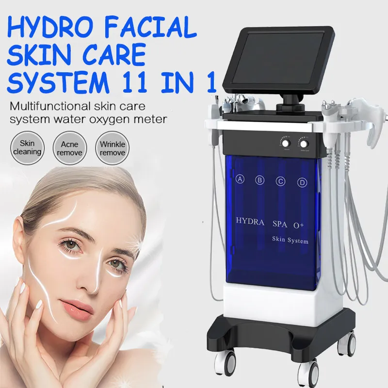 Hidro Peel 11 In 1 Mikrodermabrazyon Hidro Yüz Hidrofasiyal Auqa Su Derin Temizleme RF Yüz Kaldırma Cilt Bakımı Yüz Spa Makinesi Sıkma Güzellik Salon Ekipmanları