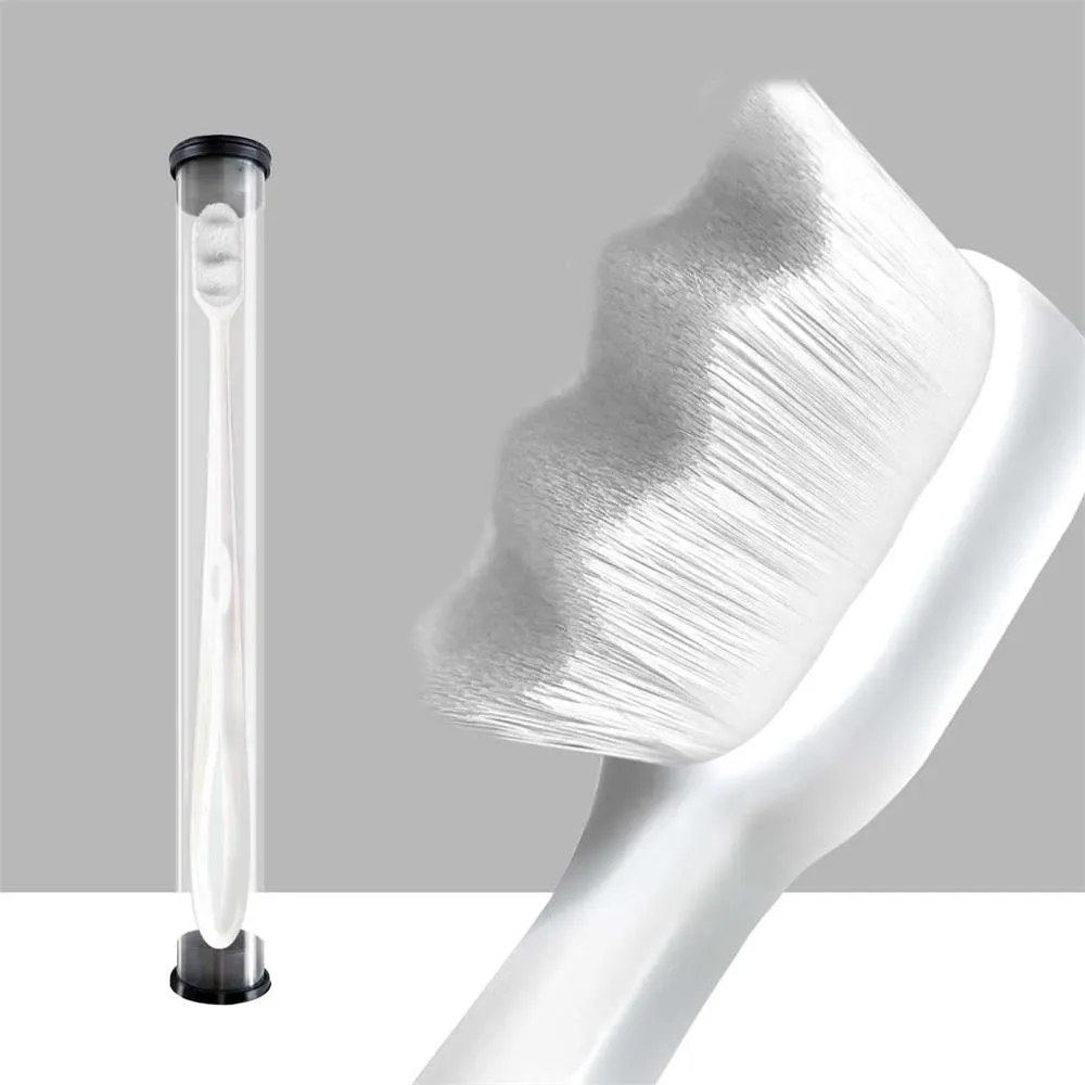 Acheter Brosse à dents souple Ultra-fine, brosse à dents en millions de  nano-poils pour adulte, nettoyage en profondeur, brosse de soins dentaires  portables de voyage