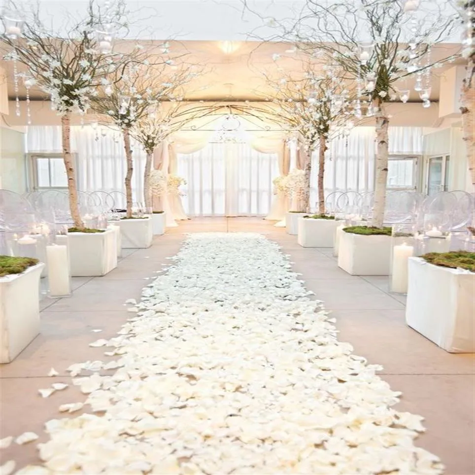 Pétalas de flor de rosa de seda baratas 1000 unidades Muitas flores artificiais Decorações de festa de aniversário de casamento 288 m