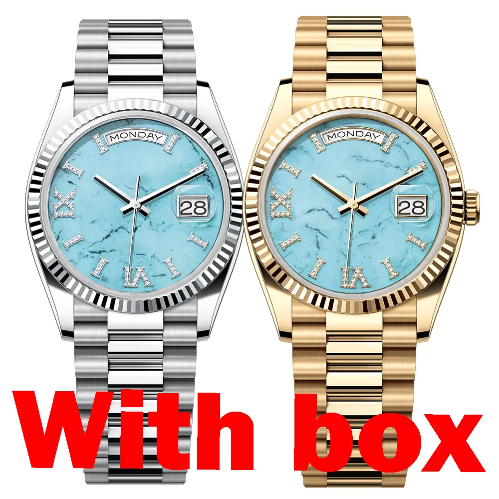 Damen-Herrenuhr, Designer-Uhren, hochwertige Day-Date-Automatikuhr mit 2813-Uhrwerk, Herren-Designer-Damenuhr, 36 mm, klassische, wasserdichte Edelstahl-Armbanduhr