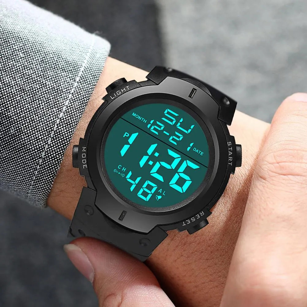 HONHX Men Digital Wristwatch LED Electronic Watches Smart Wristband Fashion Sport Quartz Wrist Watch Smart Watches for Men