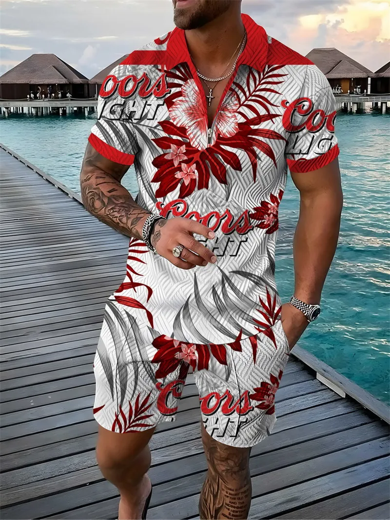 Men S Tracksuits Track And Field Suit Hawaiian Style Printed 3D