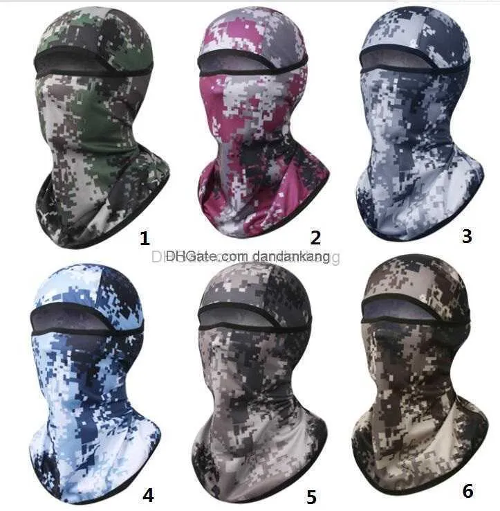 Tactical Helmet caps Outdoor Breathing Dustproof Balaclava Face Mask Camouflage Hat Airsoft Hunting Cycling Motorcycle Beanies Cap Full Hood