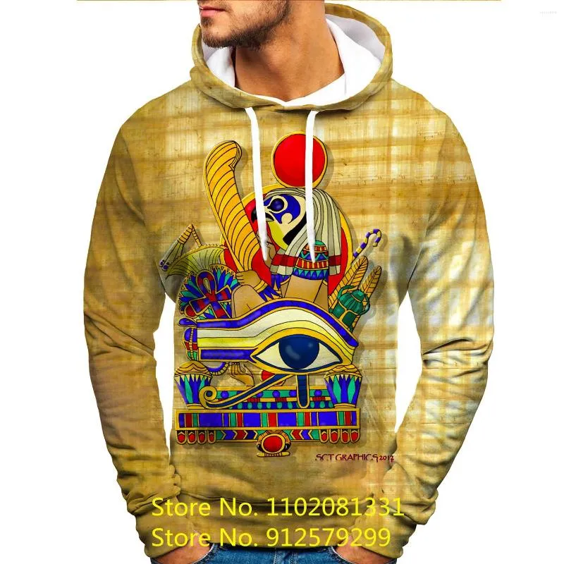 Herrtröjor mode hösten egyptisk kultur 3d tryckt herr tröja unisex pullover casual jacka