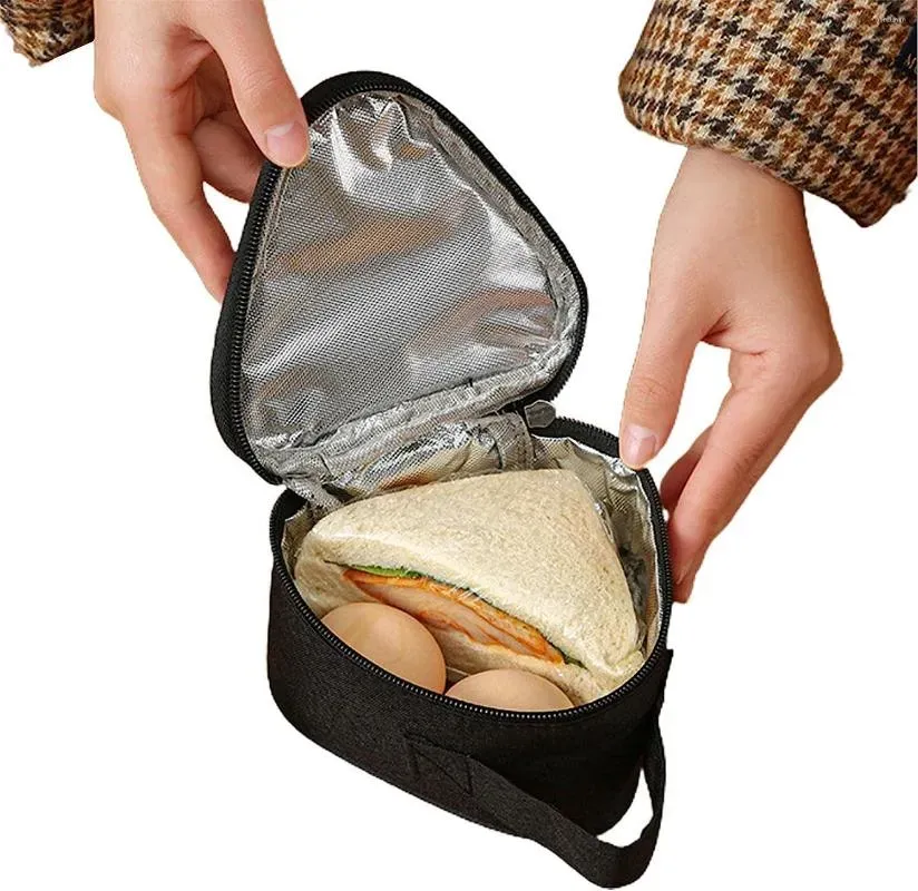 新しいディナーウェアセット子供の断熱バッグ小学生用ミニトライアングルライスボールバッグかわいいポータブルランチボックス屋外スナックバッグ0722