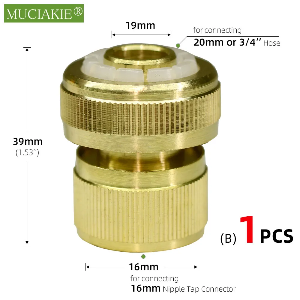 Saldi Raccordo rapido in ottone massiccio per tubo da giardino 3/4 Connettore ra