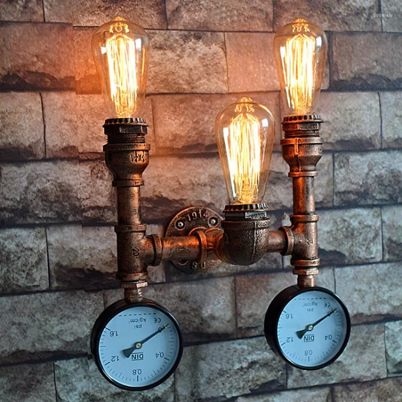 Wall Lamp Retro Loft For Shop Restaurant Industrial Background Sconce Lights Hallway Vintage Water Pipe Decoration Lighting