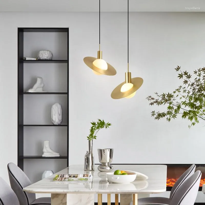 Pendant Lamps ENGRAVED Modern Nordic Art Design Style High Transparent Glass Lampshade Chandelier Bedroom Living Room Bar Counter
