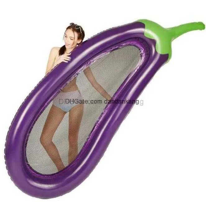 Hamac à eau Drifting Oversize Gonflable Aubergine Piscine Flotteurs Haute Densité Inoffensif Tapis Flottant Plage D'été Matelas De Natation Nager Tubes De Flotteur Anneau