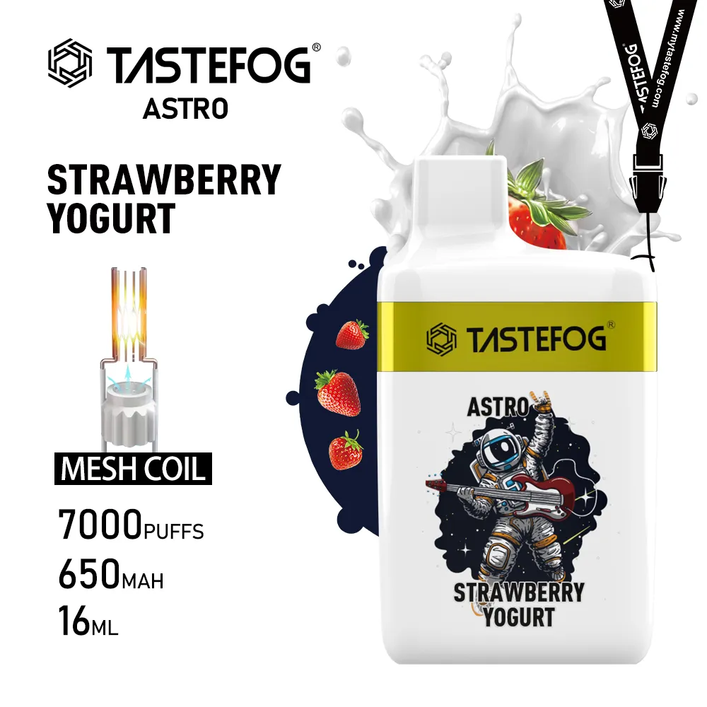 Tastefog Astro Descartável Vape 7000 Puffs Vapes Pod 2% Nic Salt 16ml E-liquid